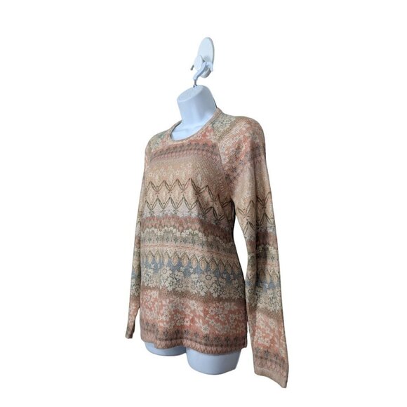 Anthropologie Women's Soft Floral Pattern Pullover Crewneck Sweater Size S - Picture 3 of 8